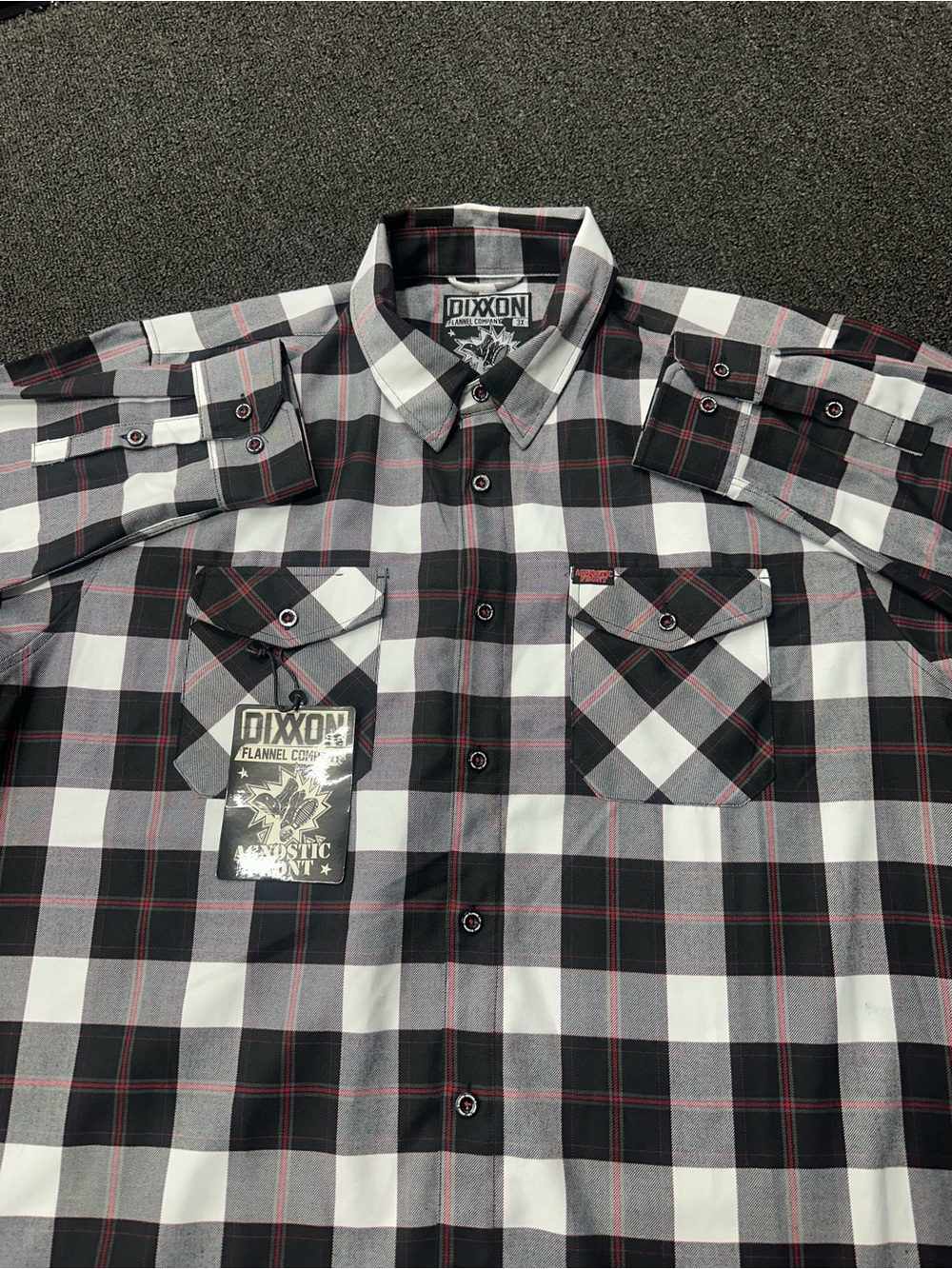 Dixxon Limited Edition Agnostic Front Plaid Flannel Button-Up Men’s 3XL- NWT